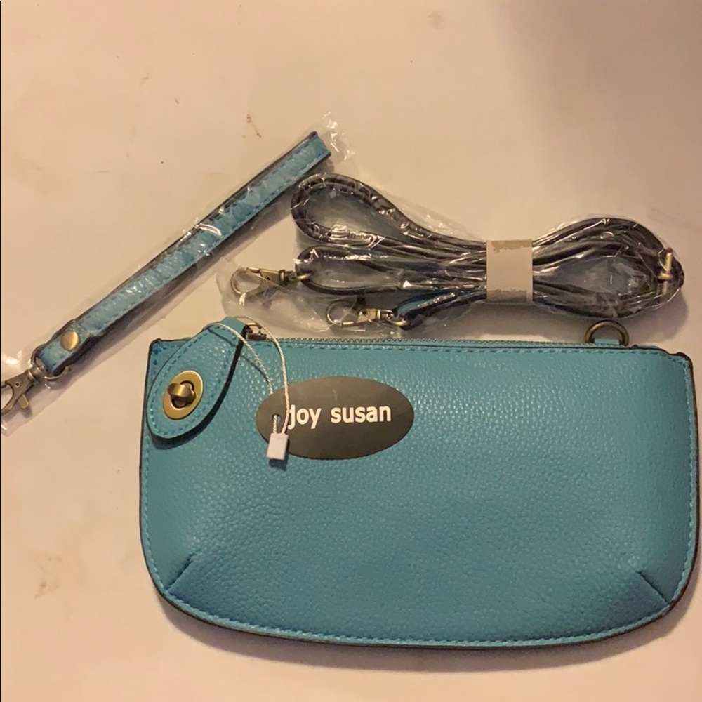 Joy Susan Convertible Clutch Wristlet Light Blue